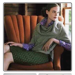 Anthropologie Olive Patterned Pencil Skirt